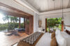 Bedroom with open terrace and tropical garden view at private villa rental in St Barts