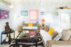 Cozy living room in St Barts villa a Saint Barth with eclectic decor