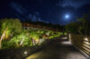 Evening ambiance at a St Barts villa with moonlit poolside retreat..