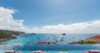 Infinity pool at luxury St Barts villa overlooking Gustavia harbor and turquoise bay