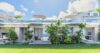 Exterior view of modern luxury villa with private terraces and tropical gardens in St Barts