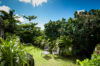 Secluded garden lounge surrounded by tropical greenery at Villa Plumbago, Colombier, St Barthelemy rentals