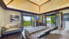 Bedroom with terrace access and garden view at Villa Plumbago, Colombier, luxury villas St Barts
