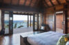 Contemporary bedroom with ocean view and private terrace at luxury villa st barths