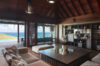 Spacious living room with ocean view and open design at private villa rentals st barts