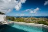 Private infinity pool with panoramic ocean views from a hillside St Barts villa rental